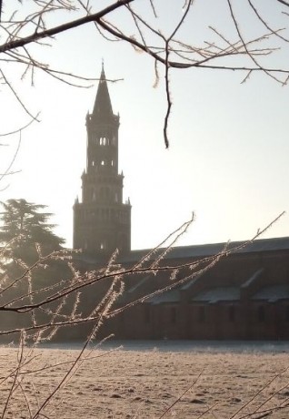 Abbazia di Chiaravalle, paesaggio invernale